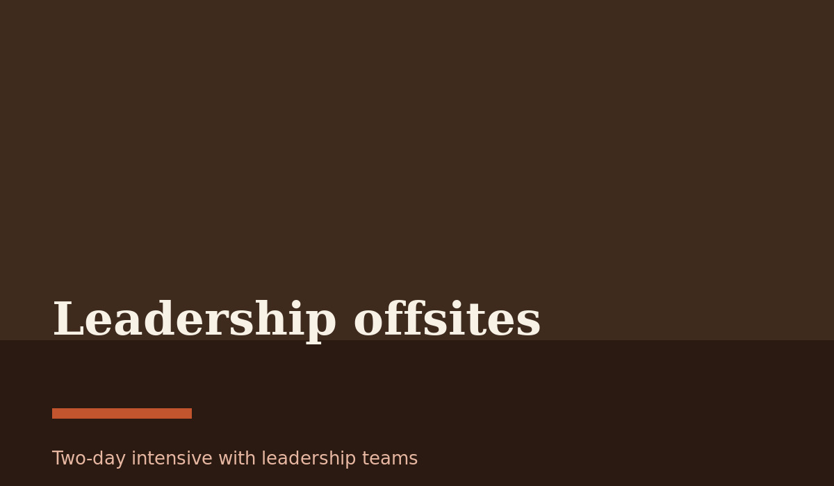 Leadership offsite